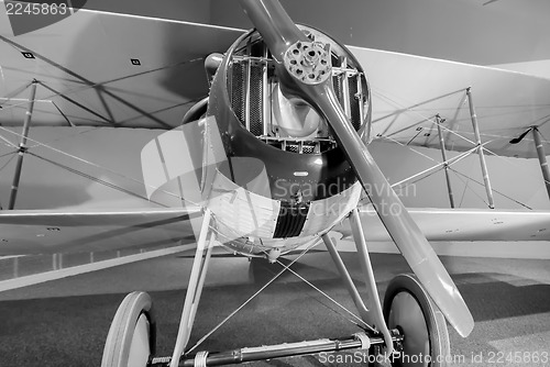 Image of old plane on display