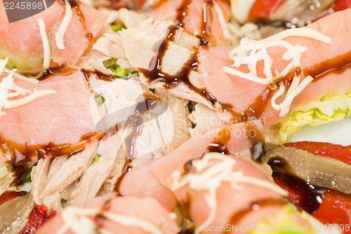 Image of food salmon anchovy salad