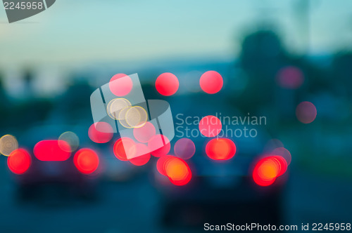 Image of traffic light out of focus