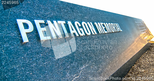 Image of 911 Memorial Victims Pentagon Attack in Arlington Virginia in th