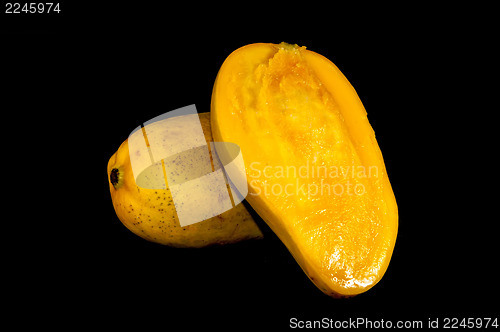 Image of champagne ataulfo mango closeup isolated 