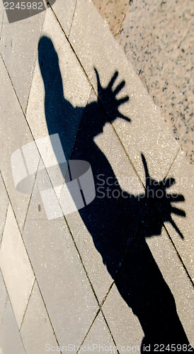 Image of human figure shadow