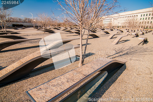 Image of 911 Memorial Victims Pentagon Attack in Arlington Virginia in th