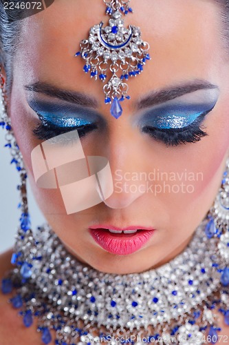 Image of Beautiful Woman with  Luxury Makeup