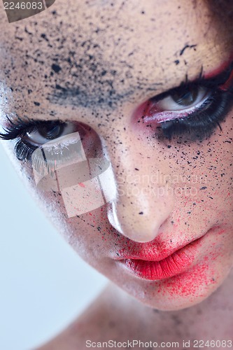 Image of Beautiful Woman with  Luxury Makeup