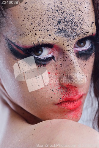 Image of Beautiful Woman with  Luxury Makeup