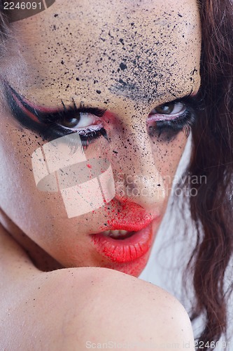 Image of Beautiful Woman with  Luxury Makeup