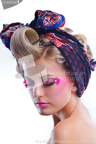 Image of Beautiful Woman with  Luxury Makeup