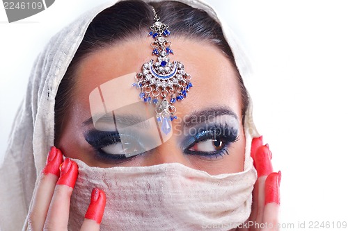 Image of Beautiful Woman with  Luxury Makeup