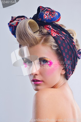 Image of Beautiful Woman with  Luxury Makeup