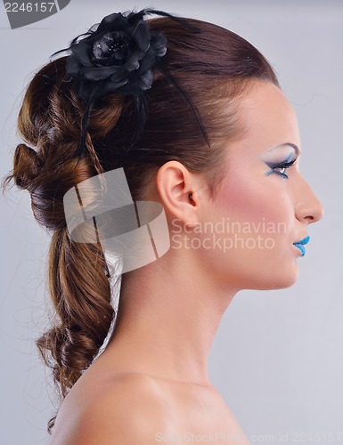 Image of Beautiful Woman with  Luxury Makeup