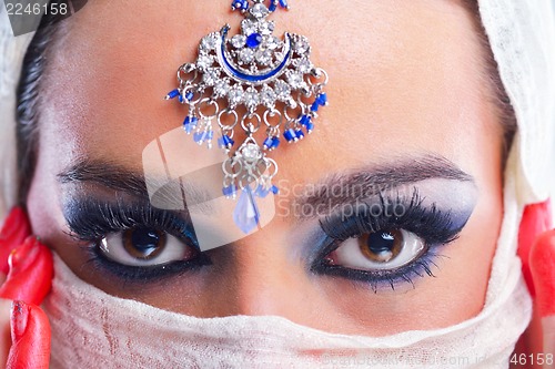 Image of Beautiful Woman with  Luxury Makeup