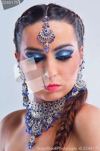 Image of Beautiful Woman with  Luxury Makeup