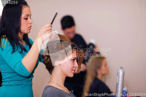 Image of Beautiful Woman with  Luxury Makeup