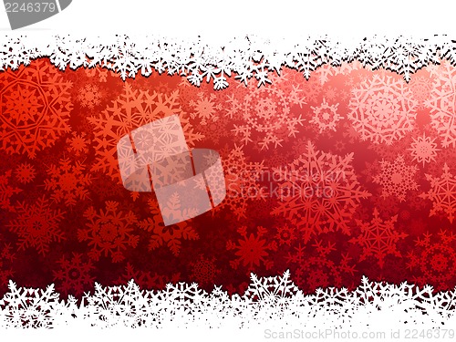 Image of Christmas background with snowflakes. EPS 8