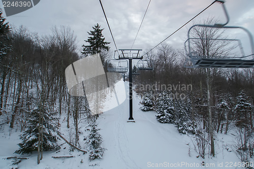 Image of night skiing at skiing resort