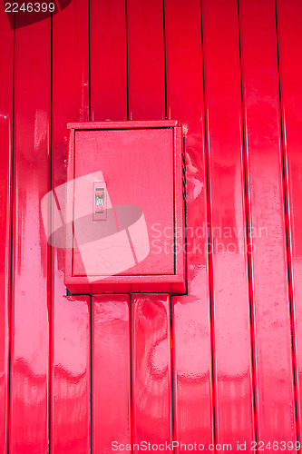 Image of Control box of roller metal door of building