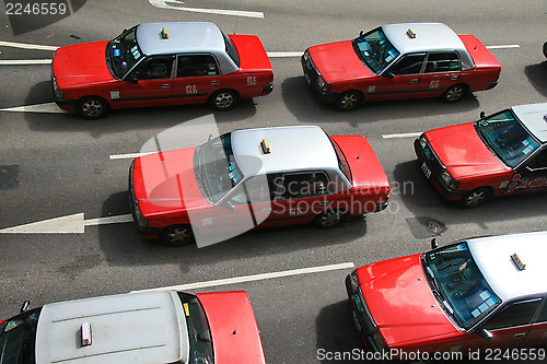 Image of Taxi's in Hong Kong