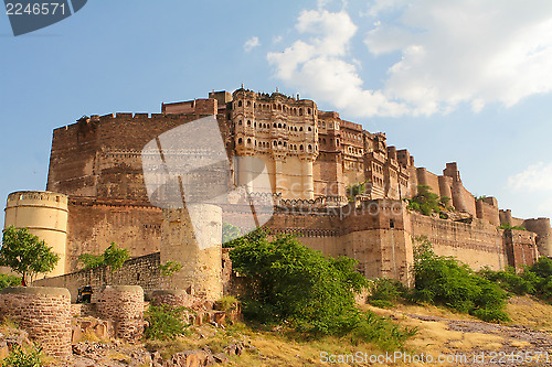 Image of Mehrangarh fortress in Jodhpur, Rajasthan, India