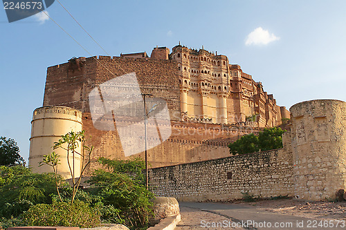 Image of Mehrangarh fortress in Jodhpur, Rajasthan, India