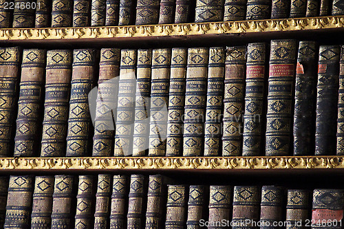 Image of Old books in the Library of Stift Melk, Austria.