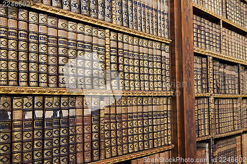 Image of Old books in the Library of Stift Melk, Austria.