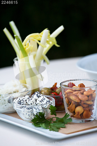 Image of Appetizer snacks on a reception