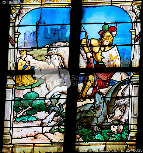 Image of Saint George slaying the dragon