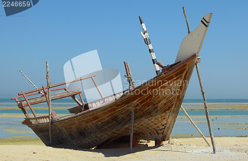Image of Beached dhow at Wakrah
