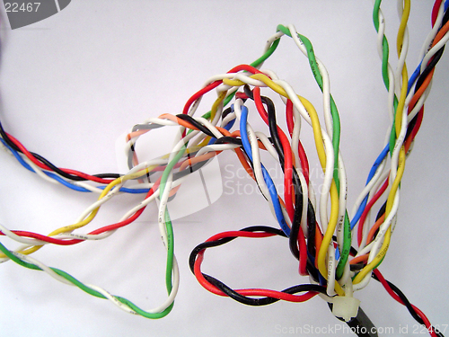 Image of Coloured Computer Wires