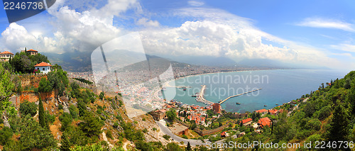 Image of panorama of Alanya Turkey from fortress