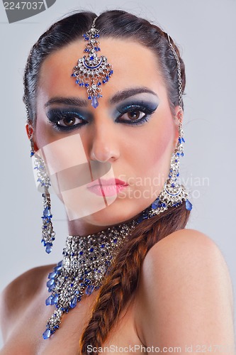 Image of Beautiful Woman with  Luxury Makeup