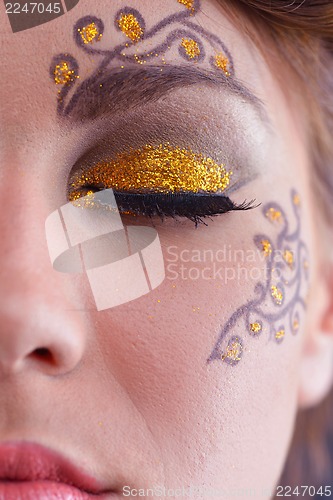 Image of Beautiful Woman with  Luxury Makeup