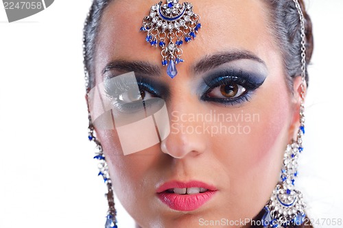 Image of Beautiful Woman with  Luxury Makeup