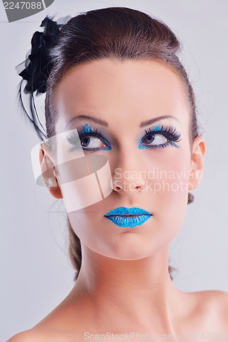 Image of Beautiful Woman with  Luxury Makeup