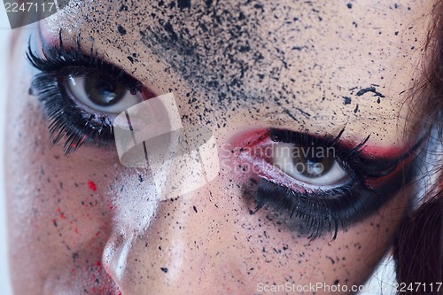 Image of Beautiful Woman with  Luxury Makeup