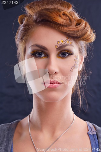 Image of Beautiful Woman with  Luxury Makeup