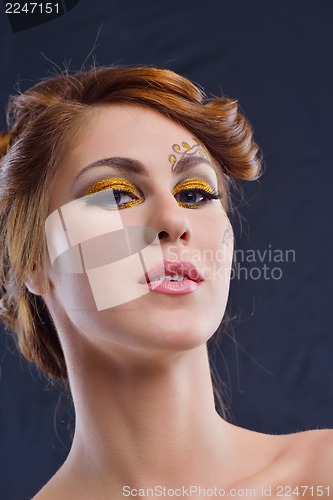 Image of Beautiful Woman with  Luxury Makeup