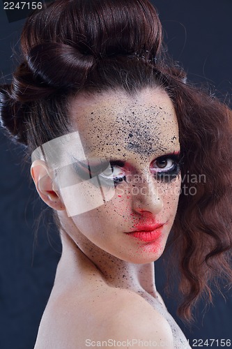 Image of Beautiful Woman with  Luxury Makeup
