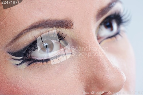 Image of Beautiful Woman with  Luxury Makeup