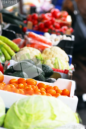 Image of Fruits and vegetables on market