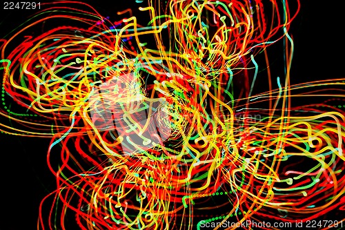 Image of Abstract pattern of motion lights