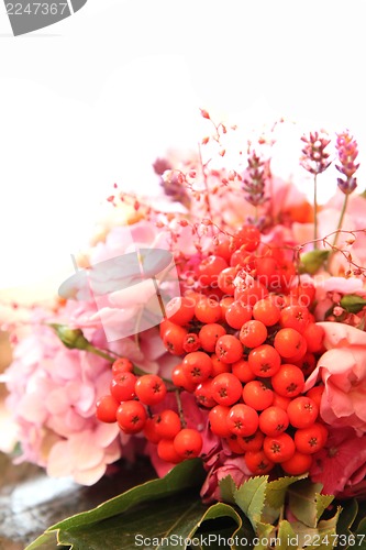 Image of rowan berries as wedding flower