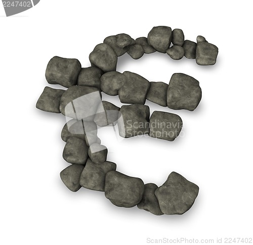Image of pebbles euro symbol