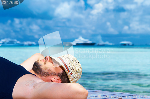 Image of Man at Maldives