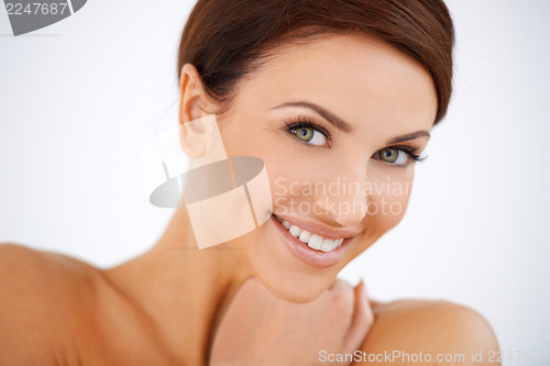 Image of Charming smiling beautiful woman