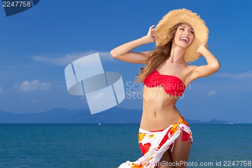 Image of Curvaceous woman in bikini