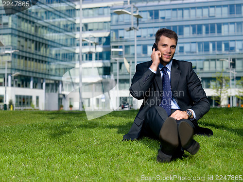 Image of Outdoor Businessman