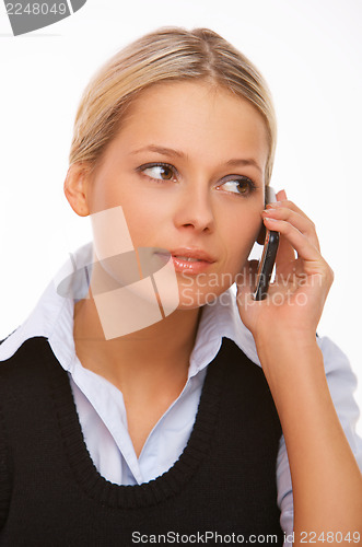 Image of Talking cell phone