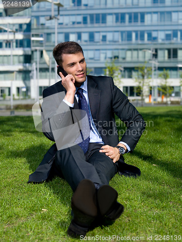 Image of Outdoor Businessman
